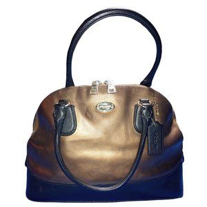 Coach Cora Domed Crossgrain Leather Crossbody / Satchel